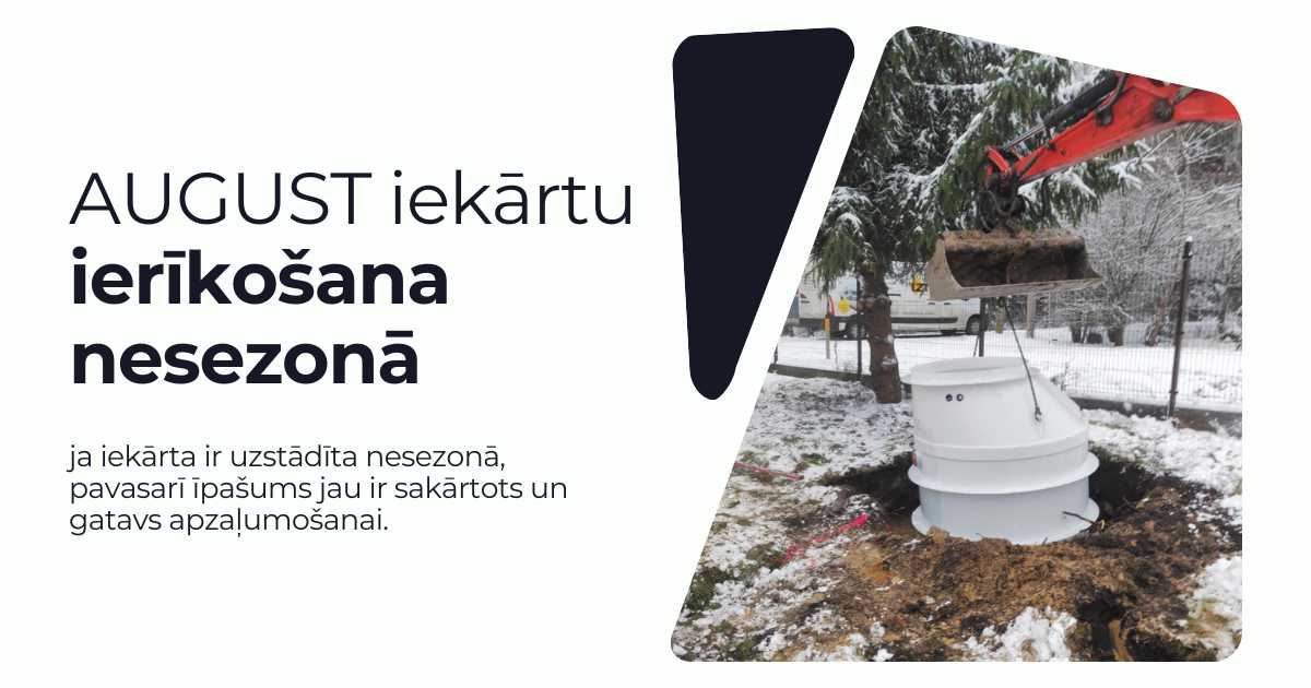bioloģisko attīrīšanas iekārtu ierīkošana nesezonā
