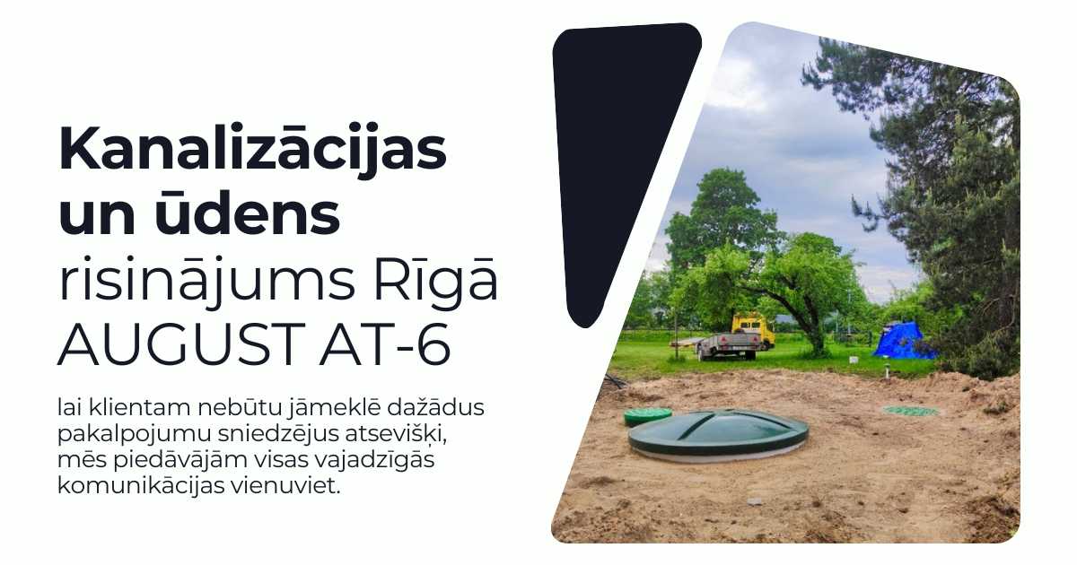 pilns kanalizācijas un ūdens risinājums Rīgā